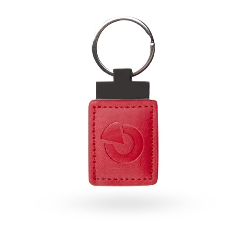 Badge RFID en cuir - rouge