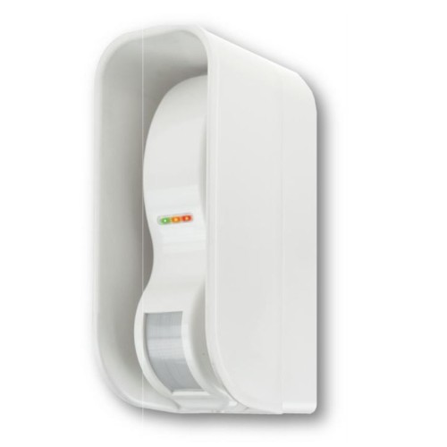 Doppeltechnologie-Außensensor mit Vorhangeffekt und Mikrowellenstrahl