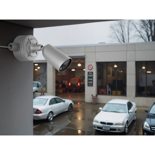 AJAX BulletCam HL (5 Mp/4 mm) - Caméra de surveillance IP filaire avec IA, angle de vue de 110°, éclairage hybride, TrueWDR, mic