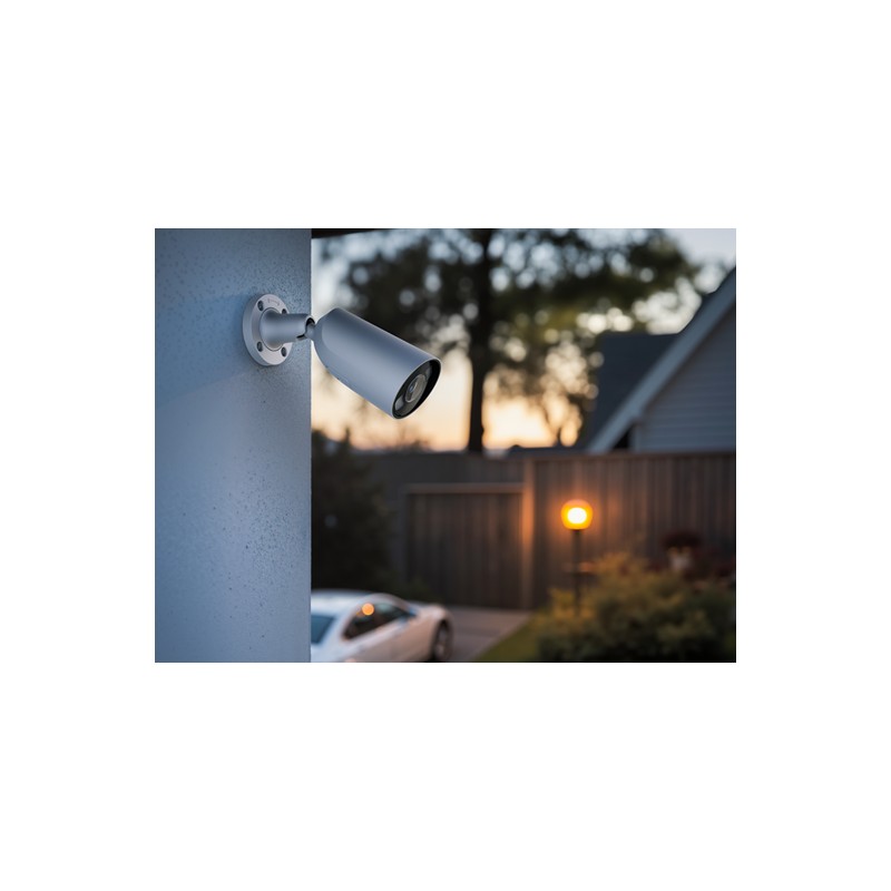 AJAX BulletCam HL (8 Mp/4 mm) - Caméra de surveillance IP filaire avec IA, angle de vue de 110°, éclairage hybride, TrueWDR, mic