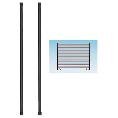 Barrière infrarouge miniature avec synchronisation optique - hauteur 300 cm, équipée de 8 émetteurs (TX) et 8 récepteurs (RX)