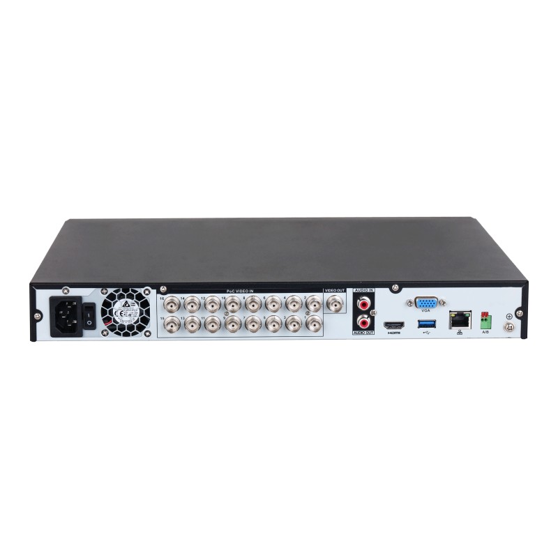 16 Kanäle Penta-brid 4K-N/5MP 1U 2HDDs WizSense Digitaler Videorekorder Schwarz