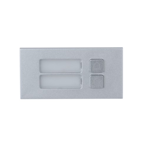 Modul mit 2 mechanischen Ruftasten - für modulares Video-Türsprechanlagensystem Silber