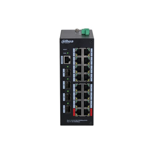 Commutateur Gigabit 20 ports avec 16 ports PoE