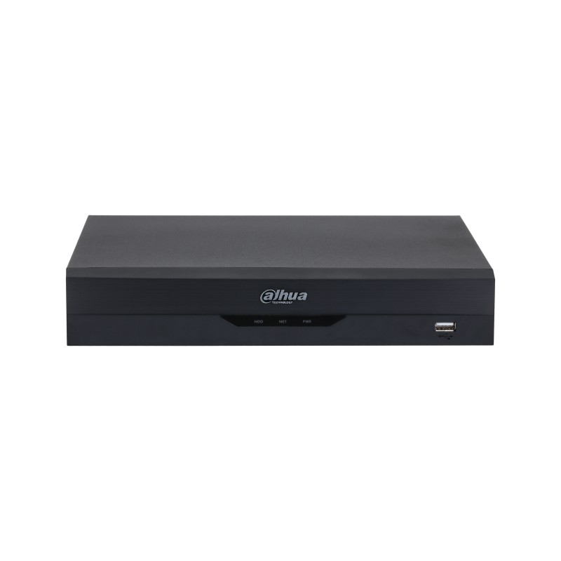 4CH Kompakter 1U 4PoE 1HDD WizSense Netzwerk-Videorekorder Schwarz