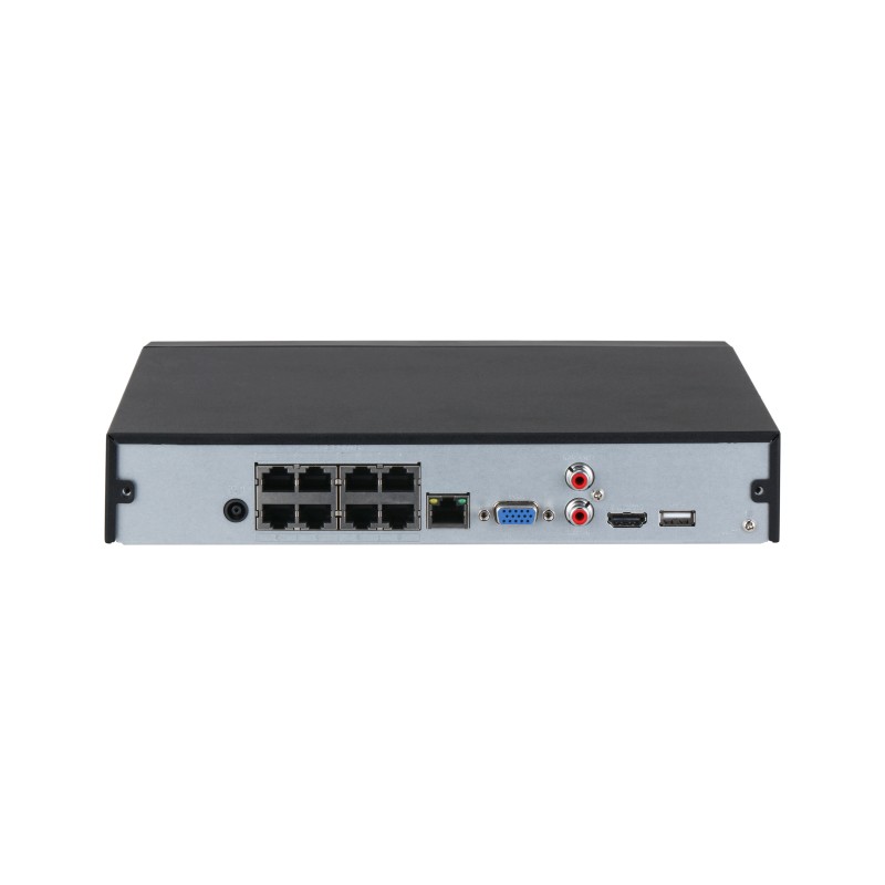 8CH Kompakt 1U 8PoE 1HDD WizSense Netzwerk-Videorekorder Schwarz