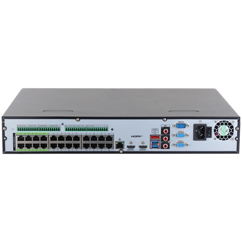 24CH 1.5U 24POE 4HDDs WizSense Netzwerk-Videorekorder Schwarz
