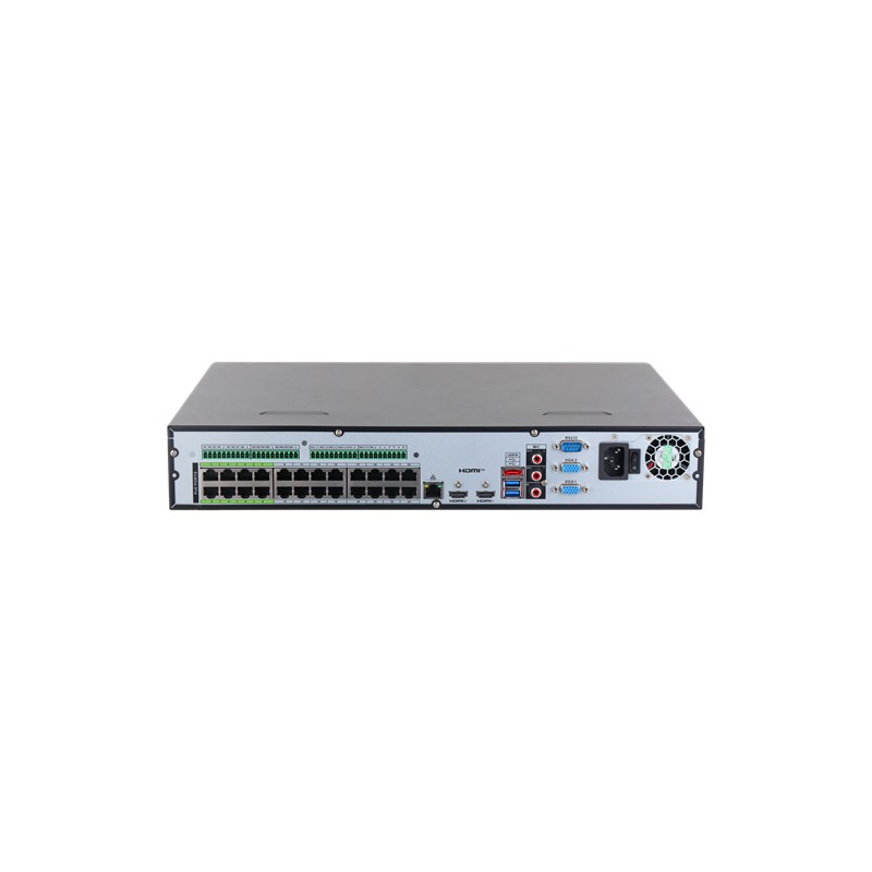 24CH 1.5U 24POE 4HDDs WizSense Netzwerk-Videorekorder Schwarz