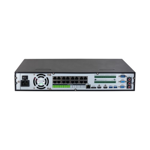 32 Kanäle 1.5U 16PoE 4HDDs WizSense Netzwerk-Videorekorder Schwarz