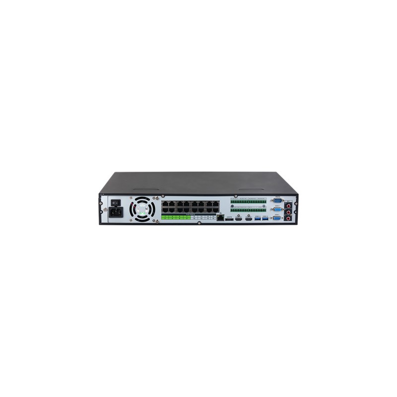 64CH 8HDD 2U 16PoE Netzwerk-Videorekorder Schwarz