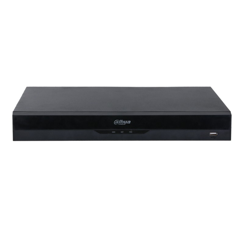 8CH 1U 8PoE 2HDDs WizSense Netzwerk-Videorekorder Schwarz