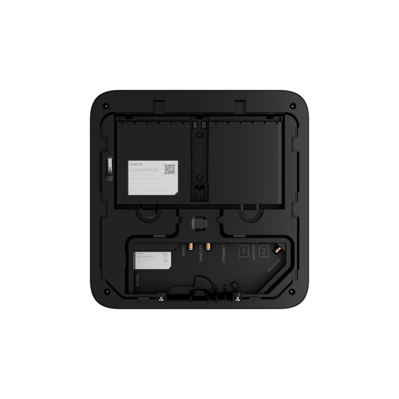 AJAX Superior Hub G3 Jeweller - Kabellose Hub-Zentrale mit Fotoverifizierung Schwarz