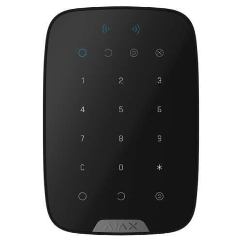 AJAX Superior KeyPad Plus G3 Jeweller - Kabelloses Bedienteil mit Touch-Tasten und Authentifizierung über Pass, Tag und Codes Sc
