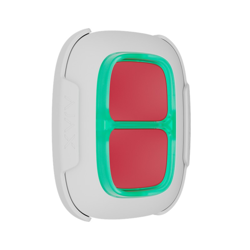 AJAX Superior DoubleButton G3 Jeweller - Kabelloser Überfallmelder für Hochrisiko-Objekte Weiss