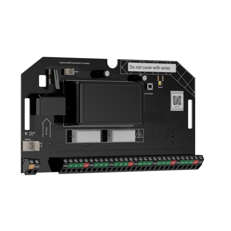 AJAX Superior MultiTransmitter G3 Jeweller - Module radio permettant d'intégrer jusqu'à 18 appareils tiers dans un système Ajax 
