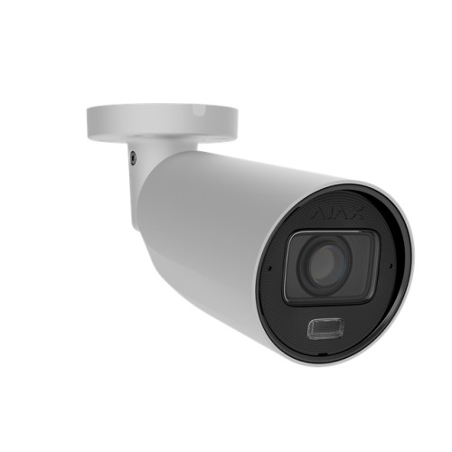 AJAX BulletCam HLVF (8 Mp) - Caméra de surveillance IP filaire avec IA, objectif motorisé varifocal 2,8-12 mm, éclairage hybride