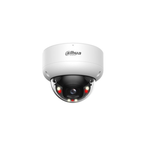 Caméra dôme intelligente à double éclairage 8 MP avec mise au point fixe et fonction réseau WizSense Blanc