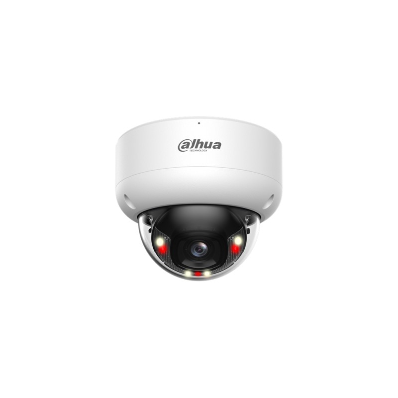 Caméra dôme intelligente à double éclairage 8 MP avec mise au point fixe et fonction réseau WizSense Blanc