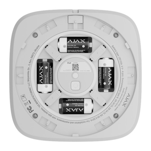 AJAX EN54 FireProtect (Sounder/VAD) - Avertisseur optique et sonore sans fil Blanc