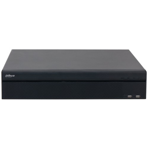 Enregistreur vidéo réseau 64 canaux avec 8 disques durs et 2 U Noir