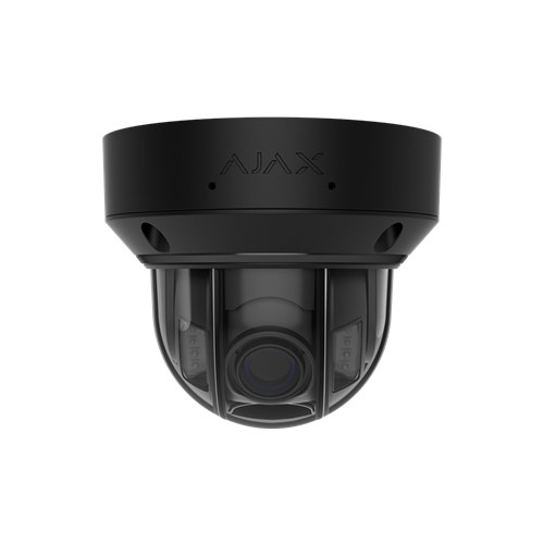 AJAX DomeCam HLVF (5 Mp) -Kabelgebundene IP-Überwachungskamera mit KI, mit motorisiertem, varifokalem 2,8-12-mm-Objektiv, hybrid