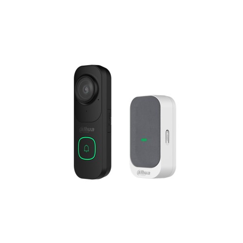 Sonnette vidéo 2K Noir avec câble et sonnette WiFi