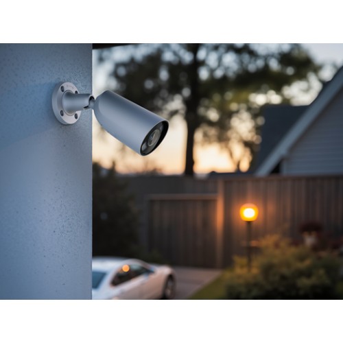 AJAX BulletCam HL (8 Mp/4 mm) - Kabelgebundene IP-Überwachungskamera mit KI, 110° Blickwinkel, hybrider Beleuchtung, TrueWDR, Mi