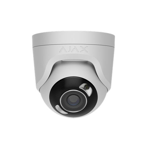 AJAX TurretCam HL (5 Mp/2.8 mm) - Kabelgebundene IP-Überwachungskamera mit KI, 110° Blickwinkel, hybrider Beleuchtung, TrueWDR, 