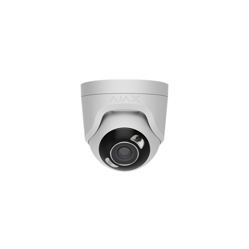 AJAX TurretCam HL (5 Mp/2.8 mm) - Kabelgebundene IP-Überwachungskamera mit KI, 110° Blickwinkel, hybrider Beleuchtung, TrueWDR, 