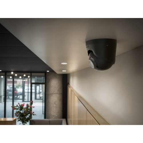 AJAX TurretCam HL (5 Mp/4 mm) - Kabelgebundene IP-Überwachungskamera mit KI, 110° Blickwinkel, hybrider Beleuchtung, TrueWDR, Mi