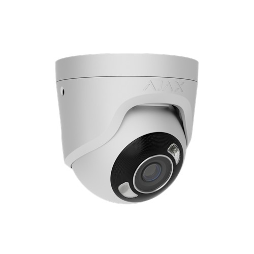 AJAX TurretCam HL (8 Mp/4 mm) - Kabelgebundene IP-Überwachungskamera mit KI, 110° Blickwinkel, hybrider Beleuchtung, TrueWDR, Mi