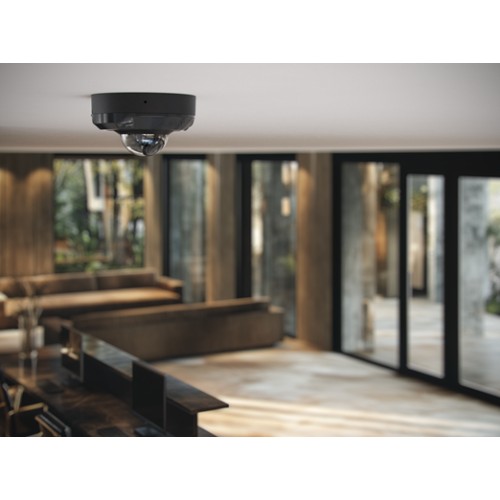 AJAX DomeCam Mini HL (8 Mp/2,8 mm) - Caméra de surveillance IP filaire avec IA, angle de vision de 110°, éclairage hybride, True