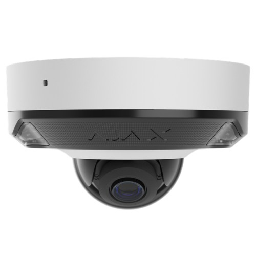 AJAX DomeCam Mini HL (8 Mp/2.8 mm) - Kabelgebundene IP-Überwachungskamera mit KI, 110° Blickwinkel, hybrider Beleuchtung, TrueWD