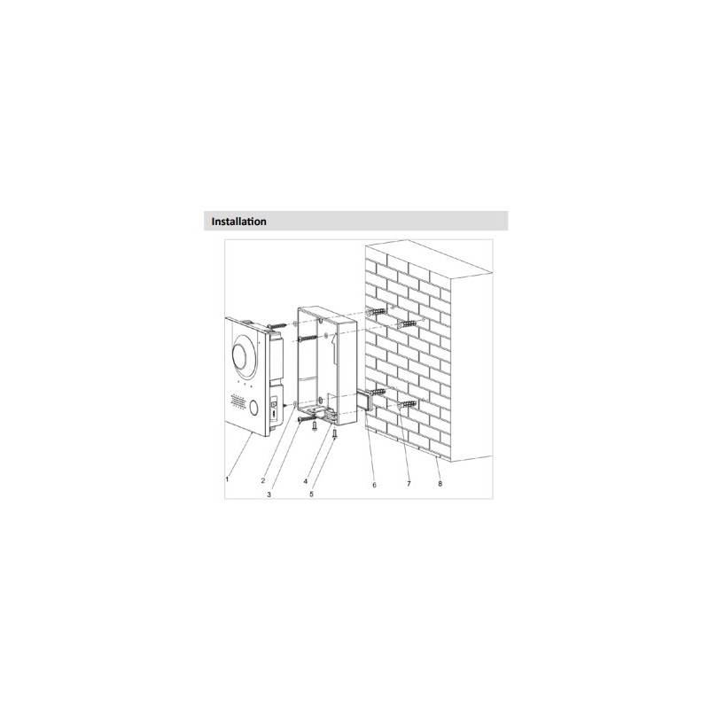 VTM115+Boîtier apparent - pour VTO2202F-P Noir