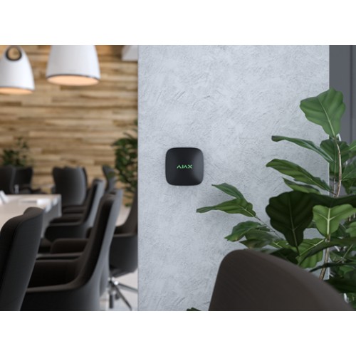 AJAX LifeQuality Lite Jeweller - Kabelloser Temperatur- und Luftfeuchtigkeitsmonitor Schwarz