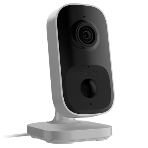 AJAX IndoorCam - Caméra de surveillance intérieure sans fil avec détecteur de mouvement PIR et IA intégrée Blanc 