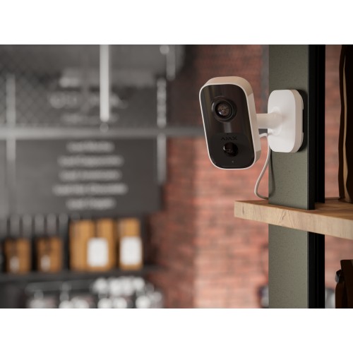 AJAX IndoorCam - Caméra de surveillance intérieure sans fil avec détecteur de mouvement PIR et IA intégrée Blanc 