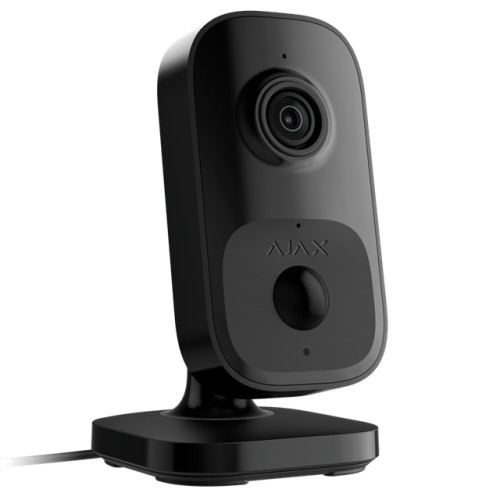 AJAX IndoorCam - WLAN-Überwachungskamera für den Innenbereich mit PIR-Bewegungsmelder und integrierter KI Schwarz 