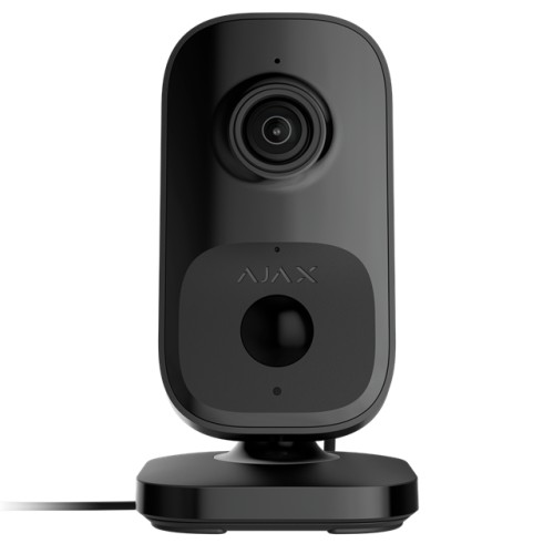 AJAX IndoorCam - Caméra de surveillance intérieure sans fil avec détecteur de mouvement PIR et IA intégrée Noir 
