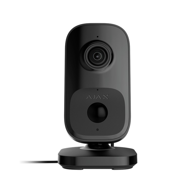 AJAX IndoorCam - Caméra de surveillance intérieure sans fil avec détecteur de mouvement PIR et IA intégrée Noir 