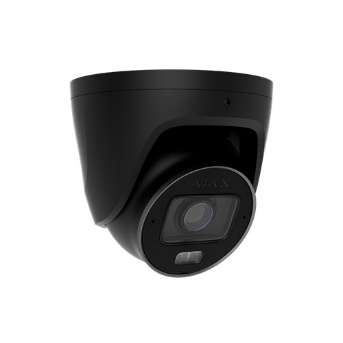 AJAX TurretCam HLVF (8 Mp) - Caméra de surveillance IP filaire avec IA, objectif motorisé varifocal 2,8-12 mm, éclairage hybride