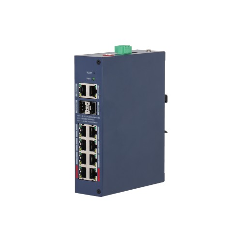 Commutateur Gigabit à 12 ports avec gestion dans le cloud et sécurité renforcée, ainsi que 8 ports PoE