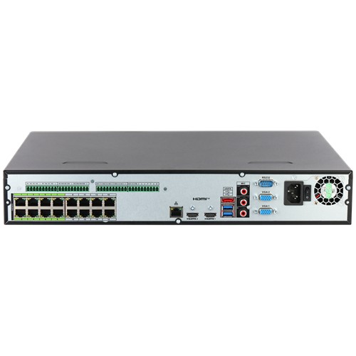 64CH 1.5U 16PoE 4HDDs WizSense Netzwerk-Videorekorder Schwarz
