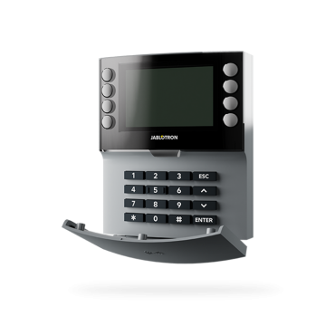Funk-Vier-Segment-Bedienteil mit Display und RFID Lesegerät - Grau Funk-Vier-Segment-Bedienteil mit Display und RFID Lesegerät - Grau