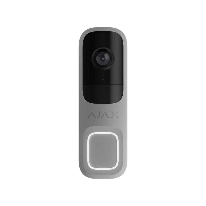 AJAX DoorBell - Sonnette de porte vidéo avec IA intégrée, capteur PIR et contrôle par application Gris