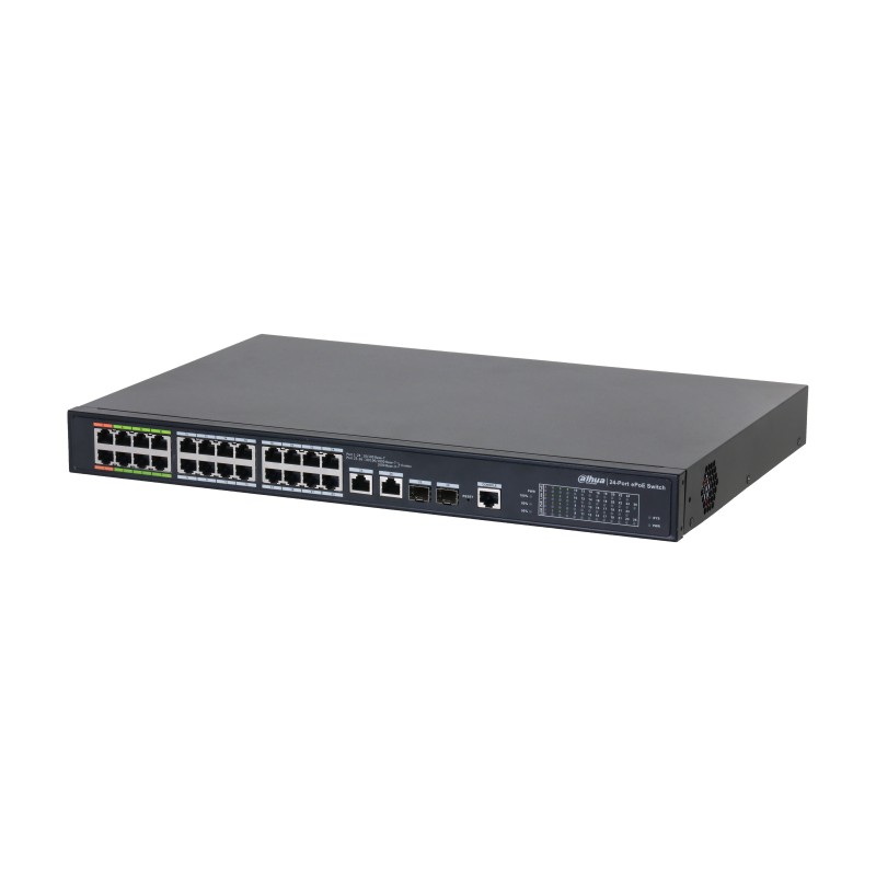 26-Port-Managed-Switch mit 8-Port-ePoE und 16-Port-PoE Schwarz