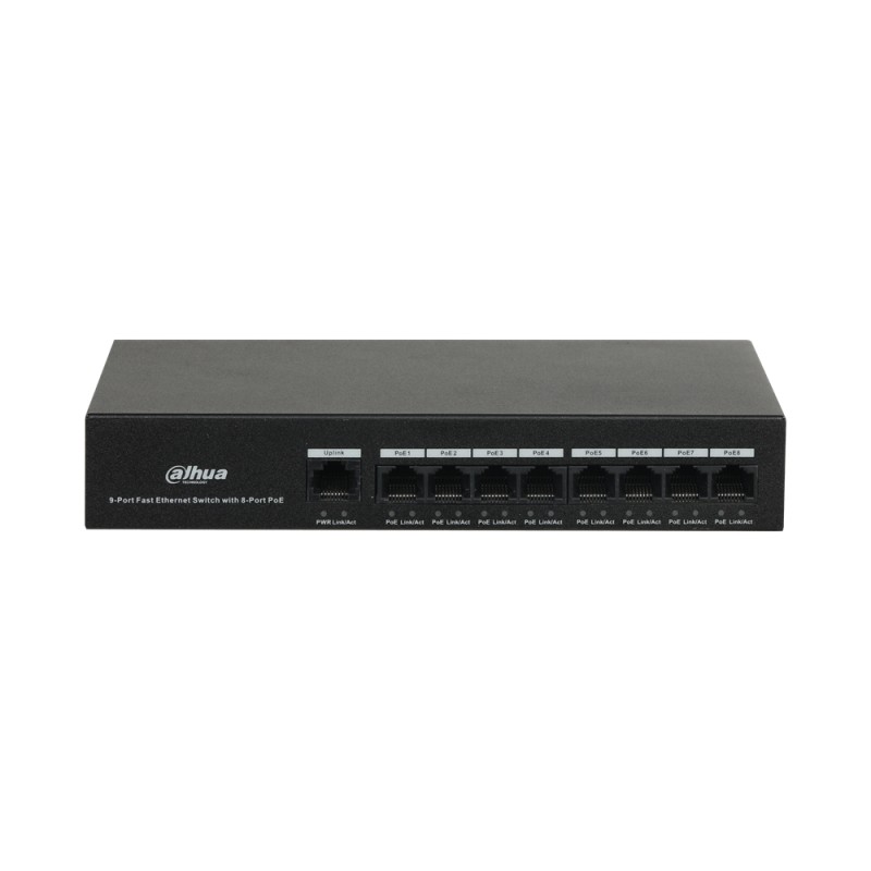 PoE-Switch mit 8 Anschlüssen (unverwaltet) Schwarz PoE-Switch mit 8 Anschlüssen (unverwaltet) Schwarz