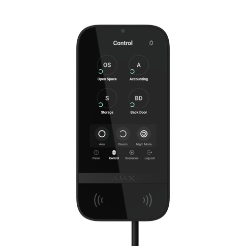 AJAX Superior KeyPad TouchScreen Fibra Tastatur - Schwarz AJAX Superior KeyPad TouchScreen Fibra Tastatur - Schwarz