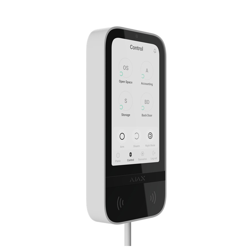 AJAX Superior KeyPad TouchScreen Fibra Tastatur - Weiss AJAX Superior KeyPad TouchScreen Fibra Tastatur - Weiss