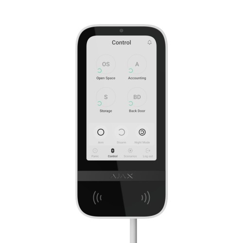 AJAX Superior KeyPad TouchScreen Fibra Tastatur - Weiss AJAX Superior KeyPad TouchScreen Fibra Tastatur - Weiss